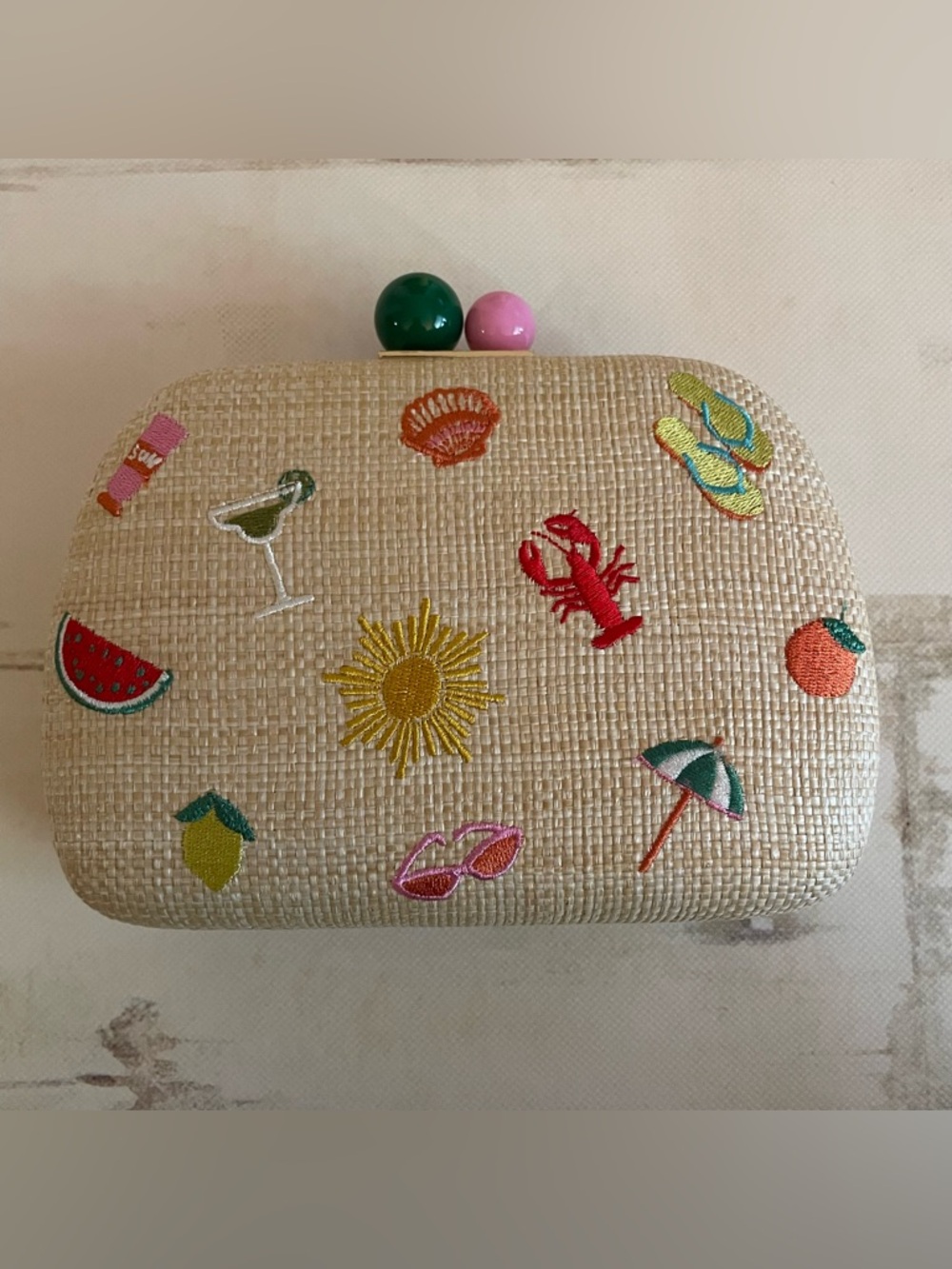 Shiraleah Calypso Minaudiere Coastal Clutch
